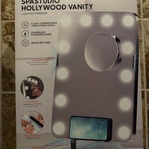 Sharper Image Hollywood Vanity Lighted Mirror - Silver